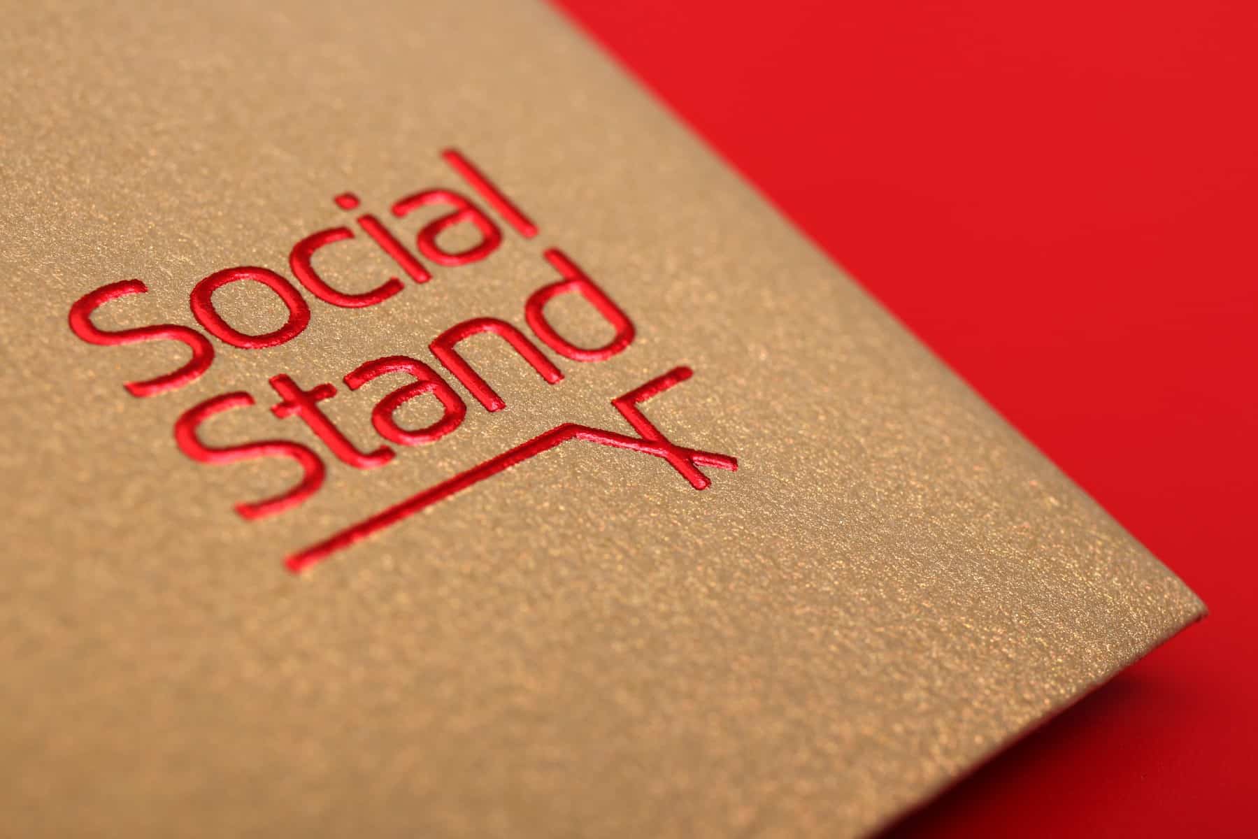 Social Stand Red Pocket design