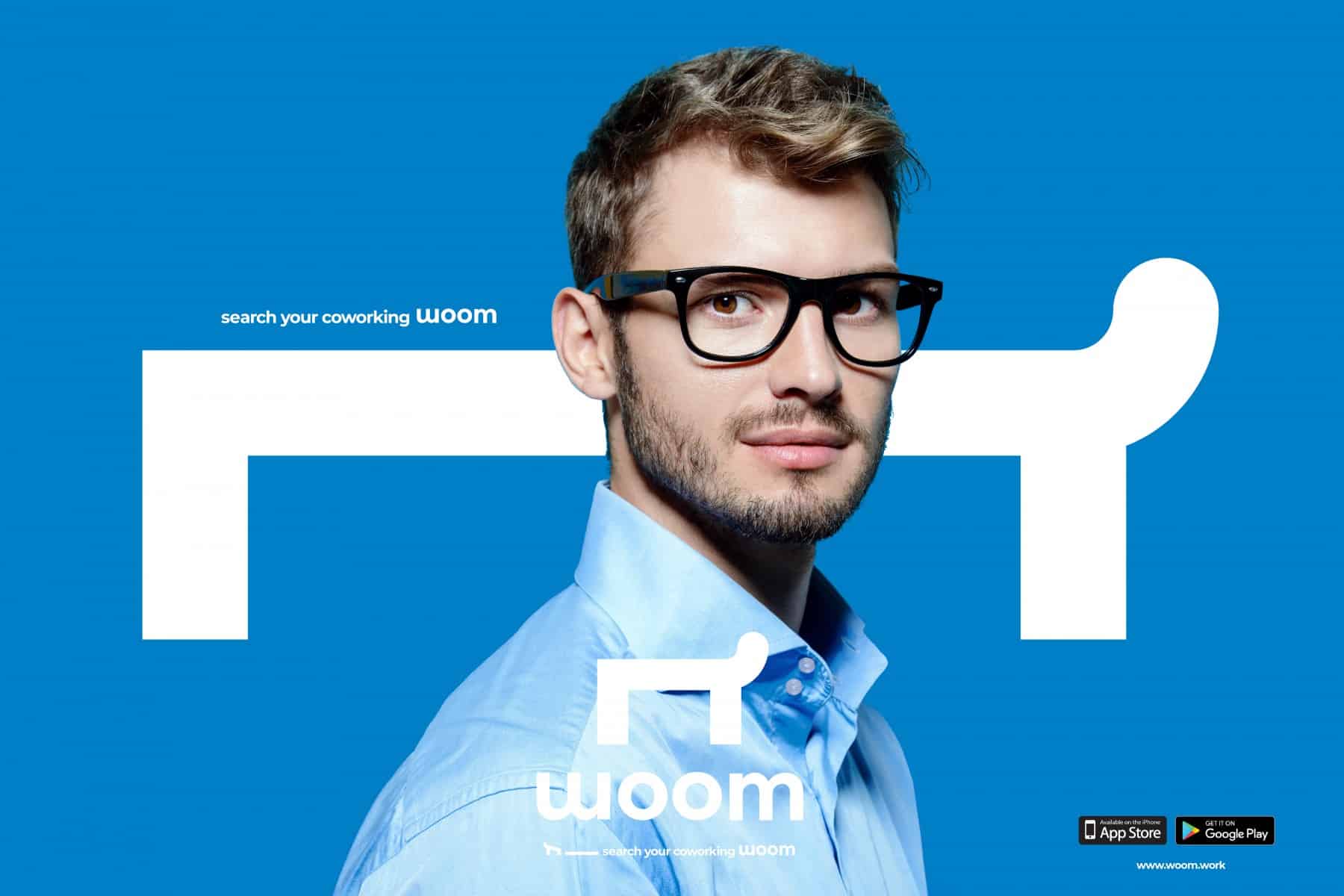 woom | search your coworking woom | Branding design