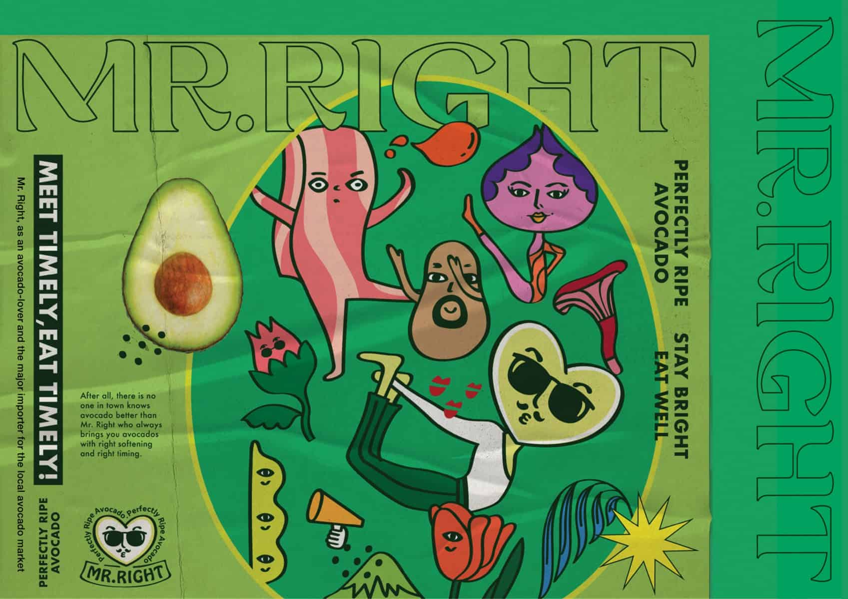 Mr. Right | Perfectly Ripe Avocado | Branding design