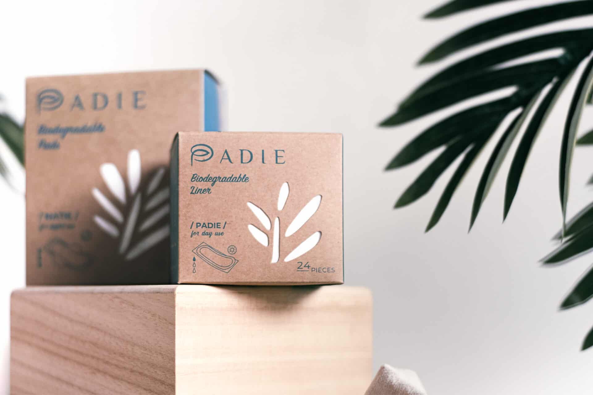 PADIE - Biodegradable Pads | Branding and Packaging Design