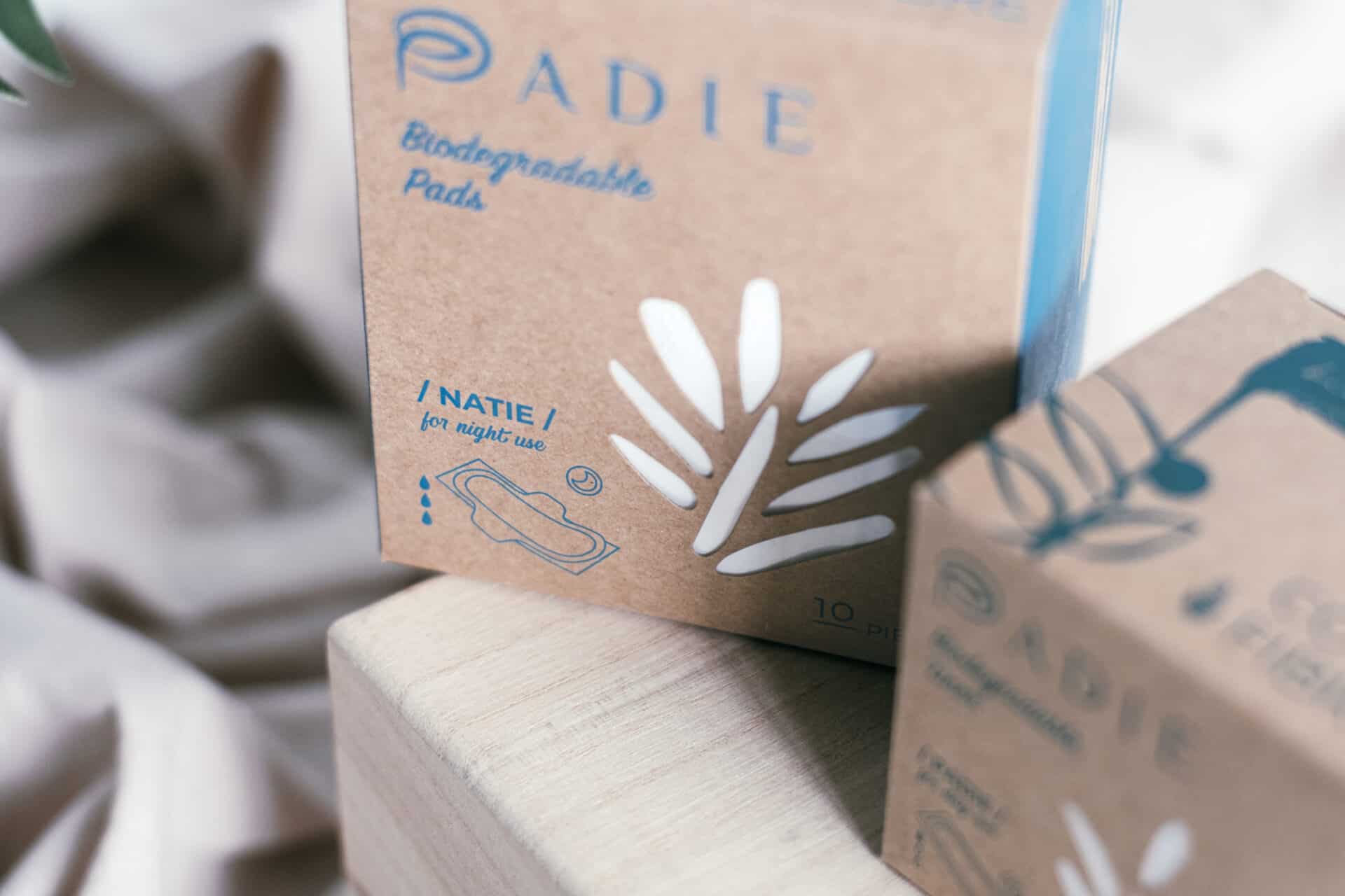 PADIE - Biodegradable Pads | Branding and Packaging Design