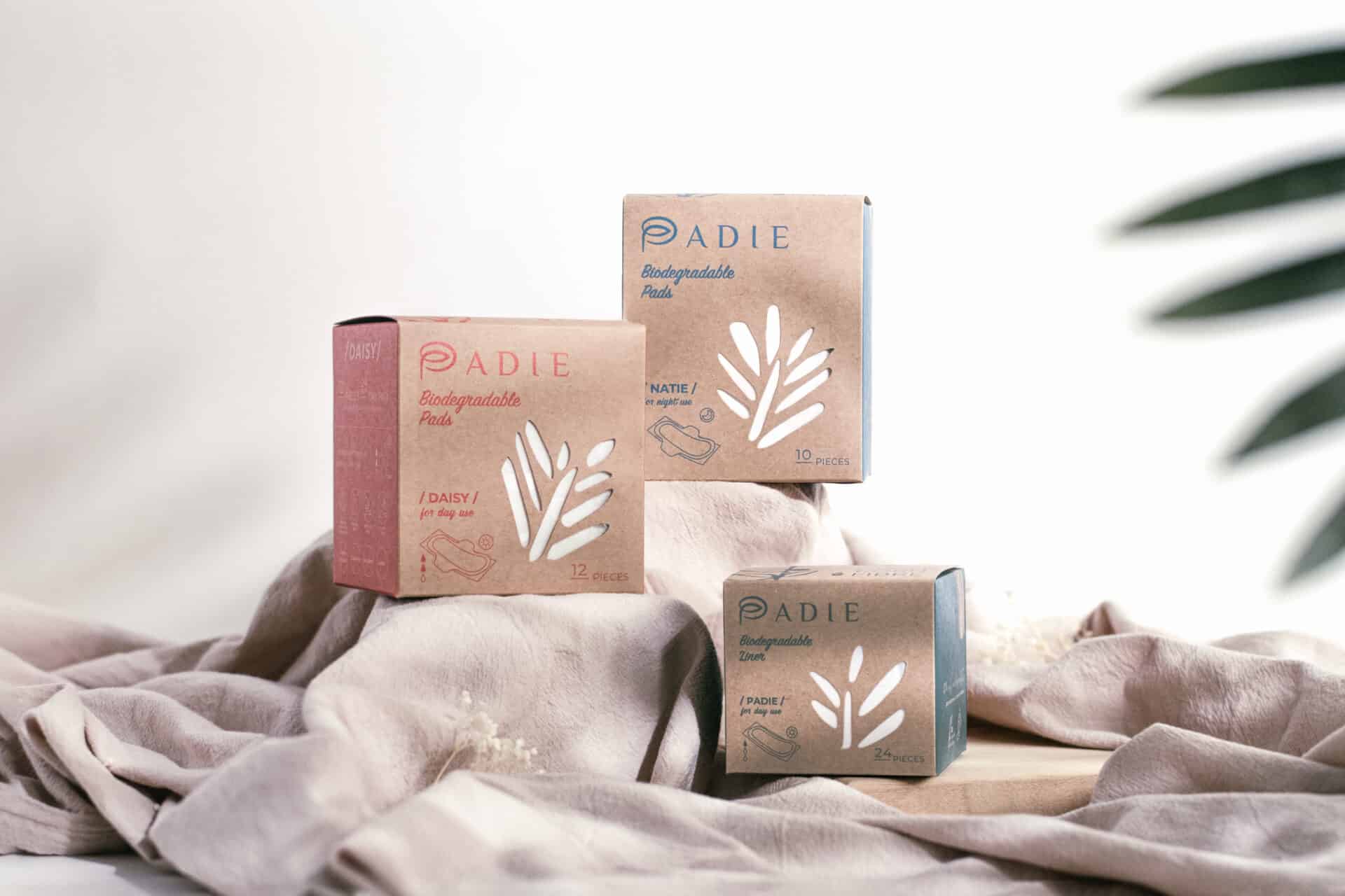 PADIE - Biodegradable Pads | Branding and Packaging Design