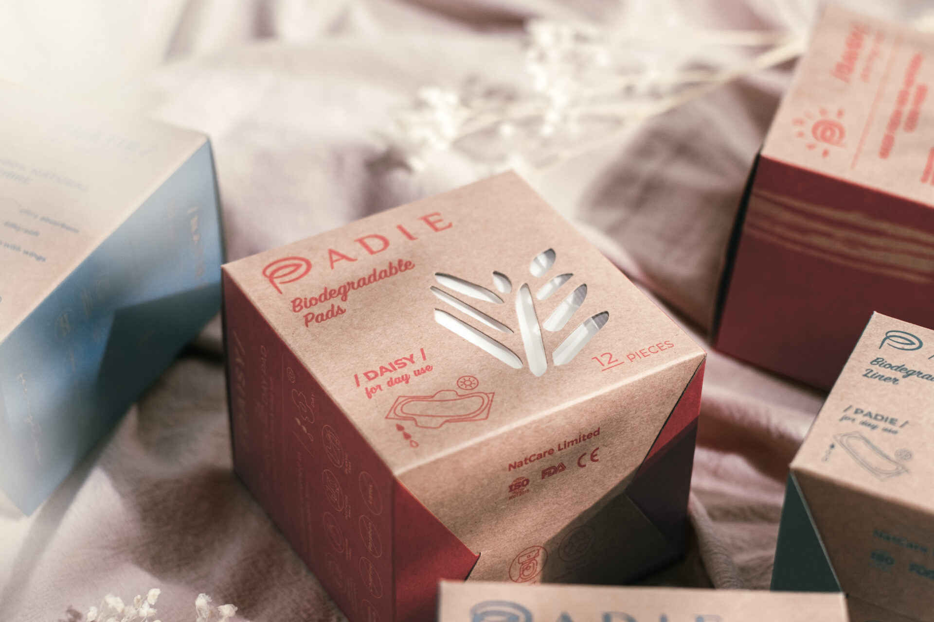 PADIE - Biodegradable Pads | Branding and Packaging Design