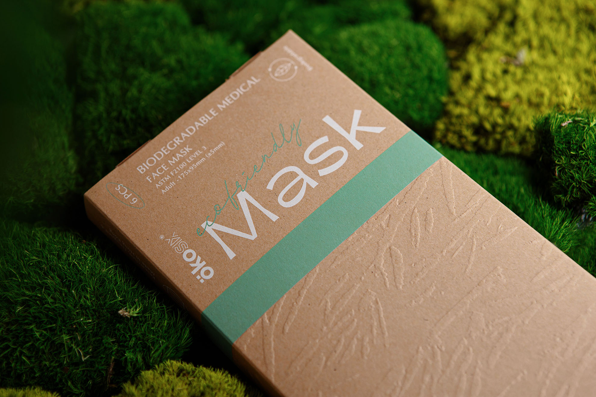 OKOSIX Biodegradable Face Mask | Branding Design & Eco Friendly Packaging