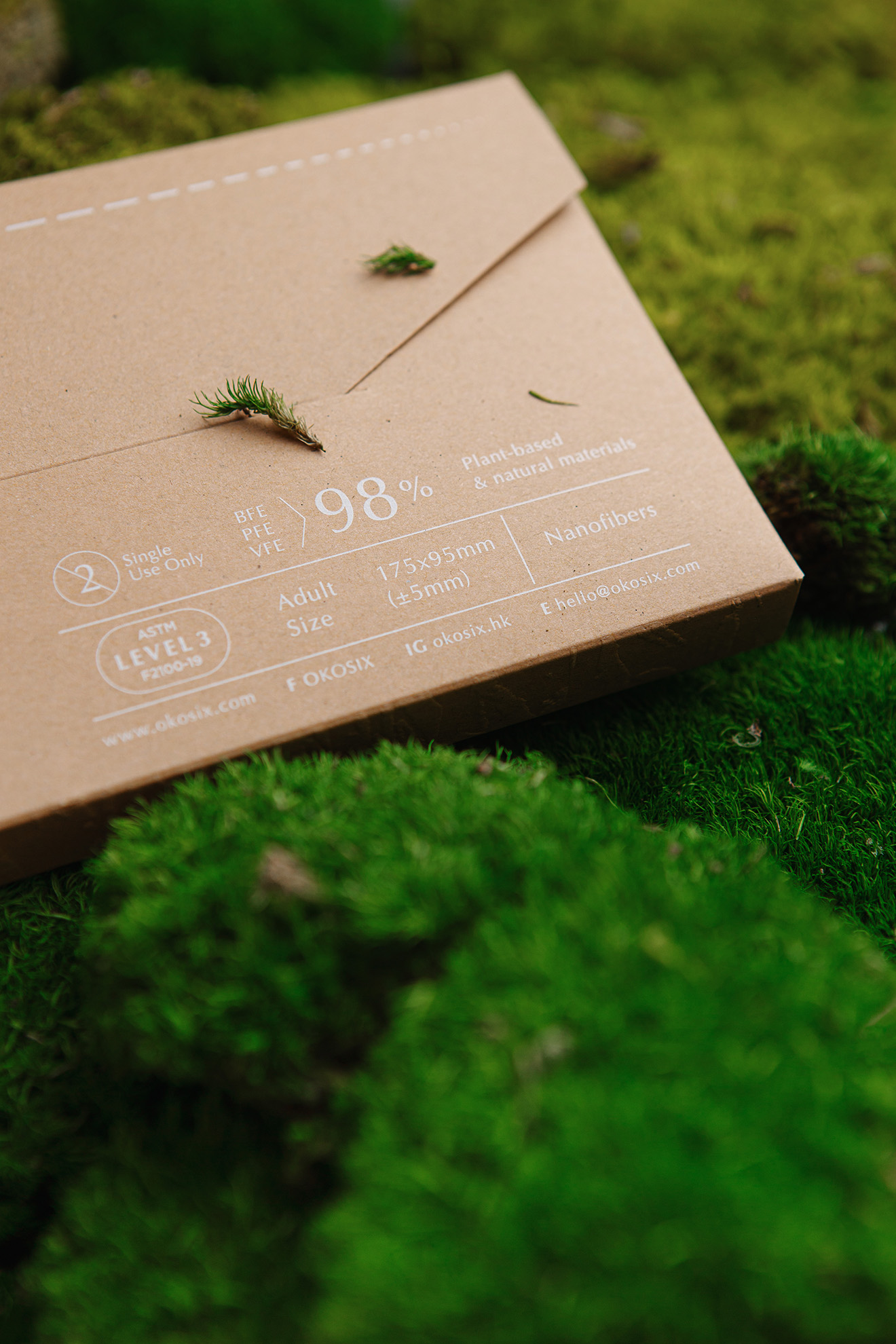 OKOSIX Biodegradable Face Mask | Branding Design & Eco Friendly Packaging