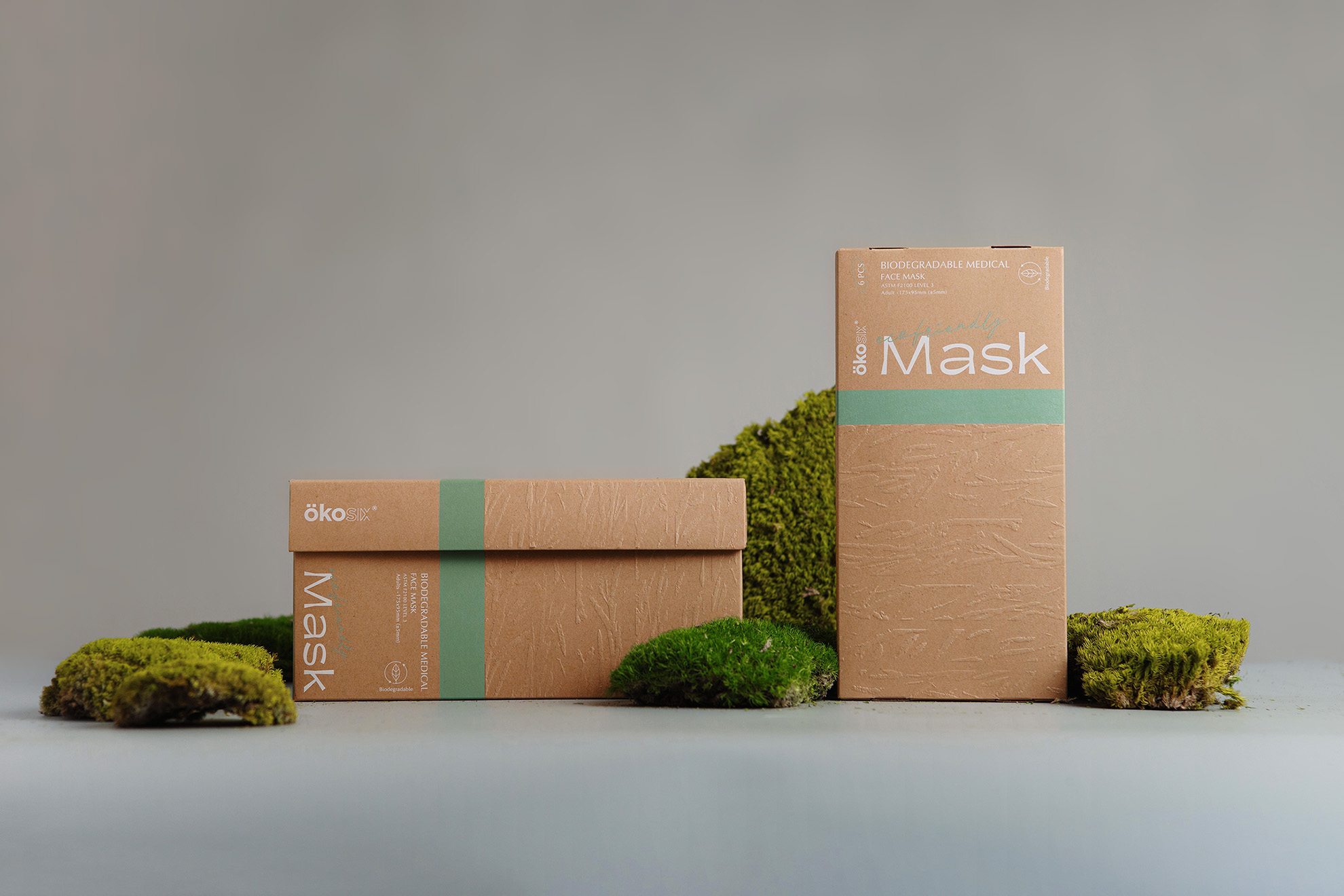 OKOSIX Biodegradable Face Mask | Branding Design & Eco Friendly Packaging