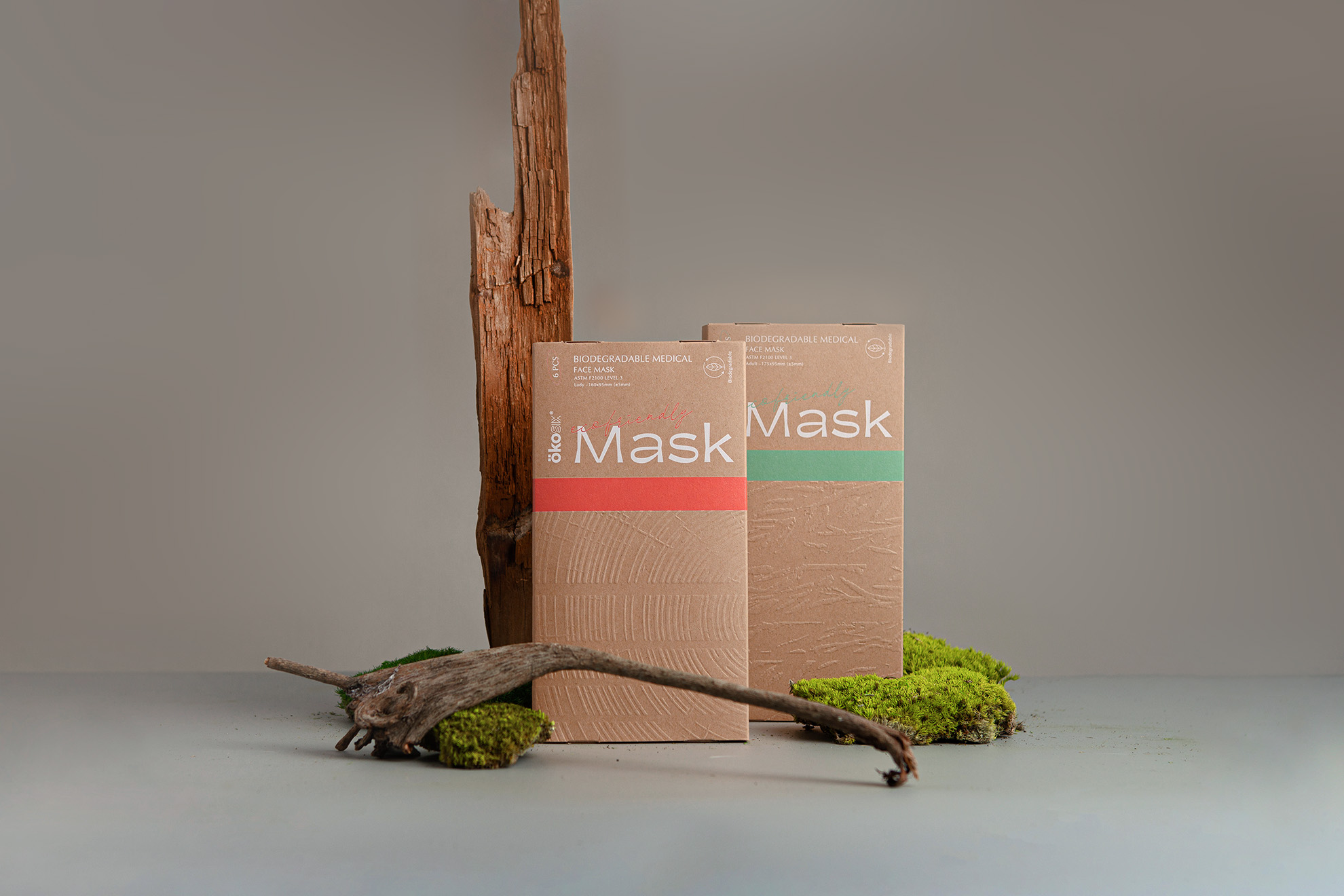 OKOSIX Biodegradable Face Mask | Branding Design & Eco Friendly Packaging