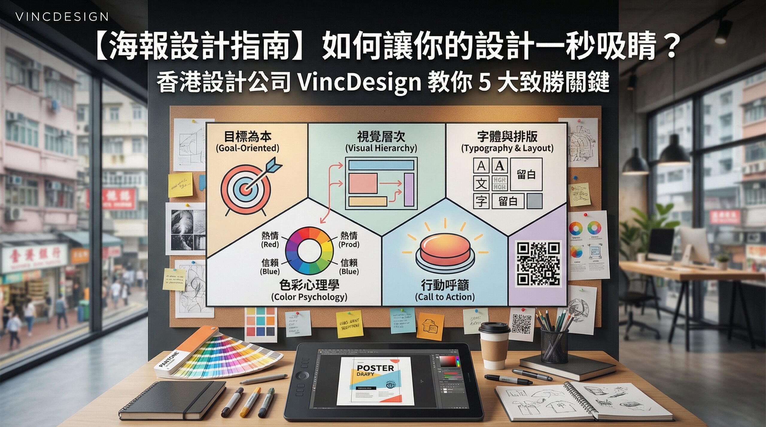 【海報設計指南】如何讓你的設計一秒吸睛？香港設計公司 VincDesign 教你 5 大致勝關鍵