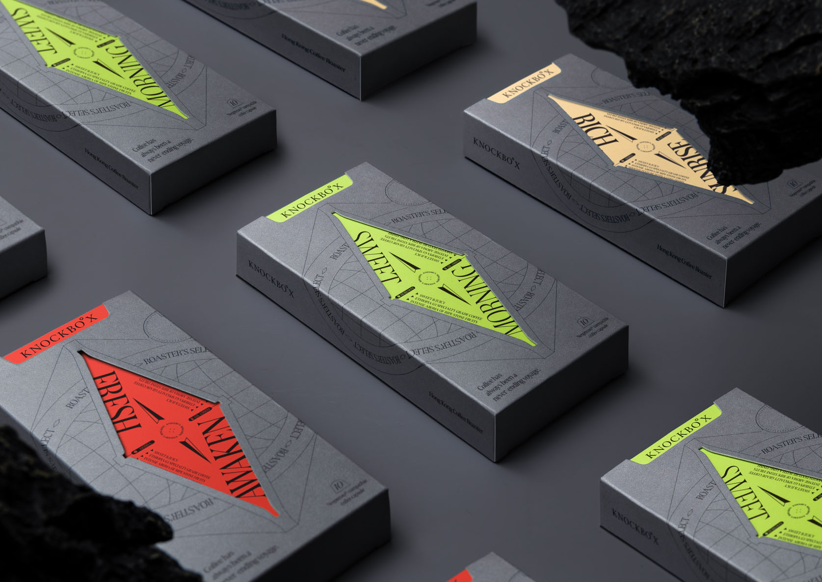 New Home KNOCKBO°X Coffee Capsule Packaging