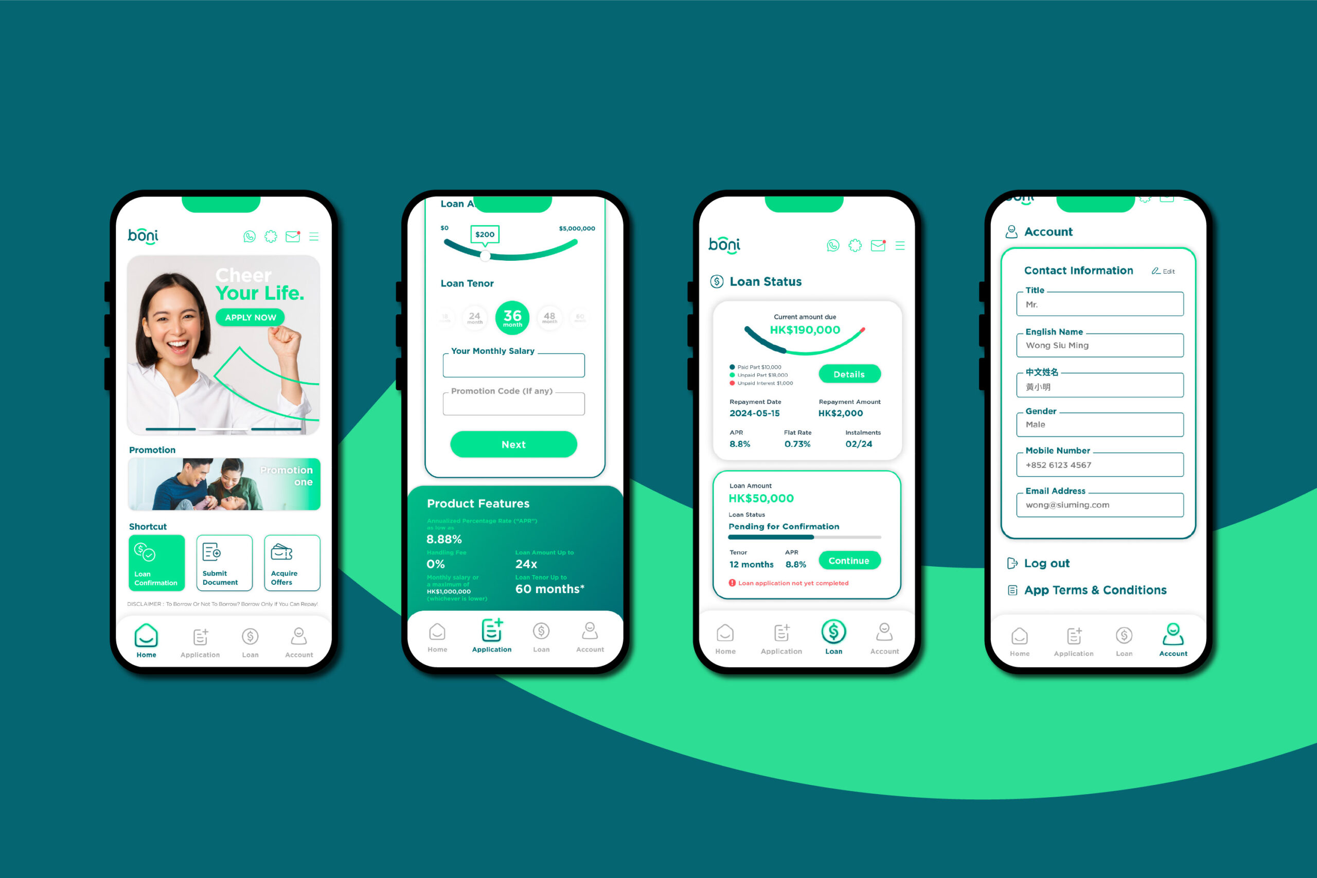 Boni_PhoneUI_Graphic UI Design