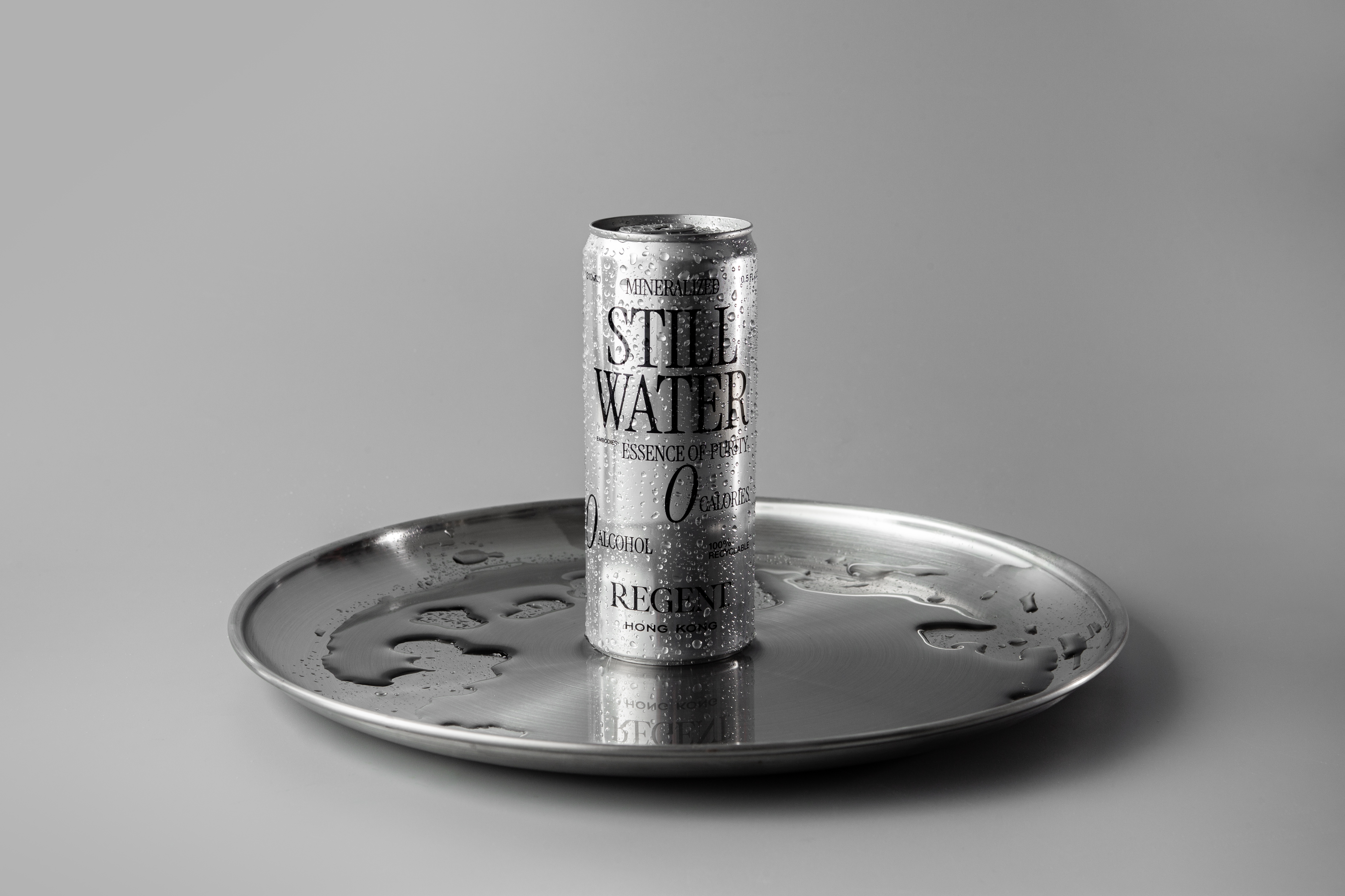 RegentWaterCan_Solo_Wide2_NoIce packaging design